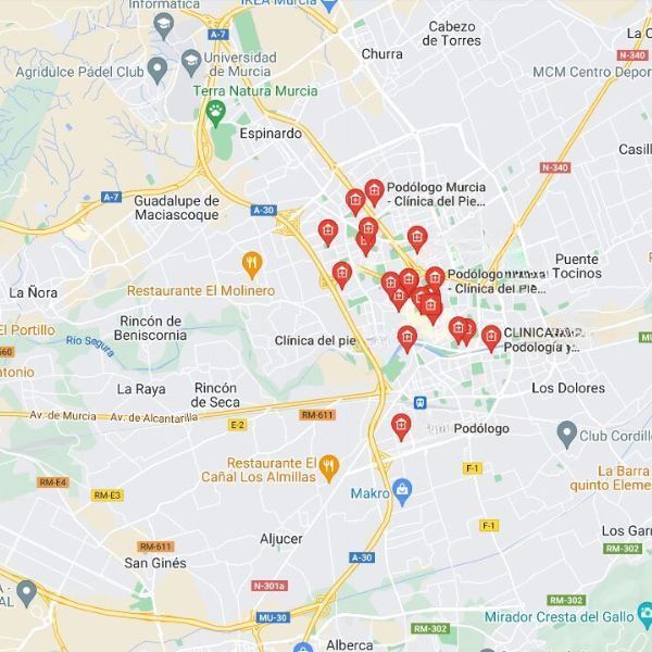 geolocalizar podólogos